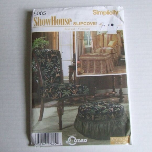 Simplicity ShowHouse chair cover sewing pattern uncut home linens furniture - Picture 1 of 9